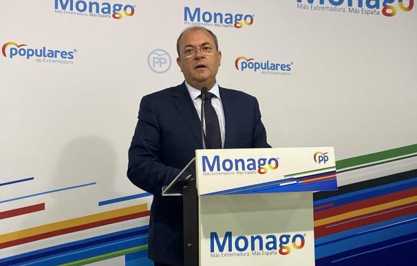 El presidente del PP de Extremadura, José Antonio Monago
