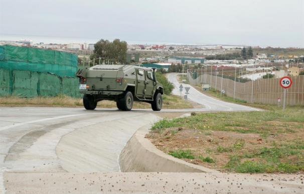 Vigilancia frontera Melilla militares