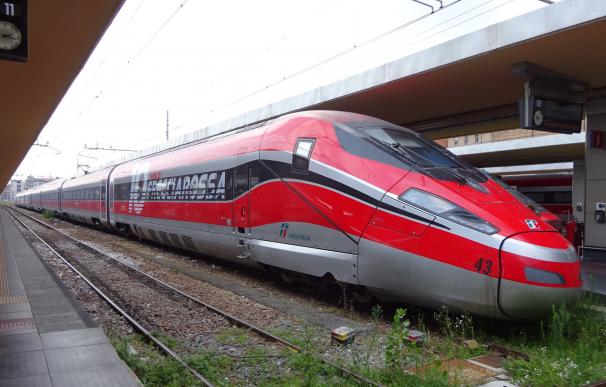 Un ETR 1000, uno de los AVE de Trenitalia, en julio de 2019.