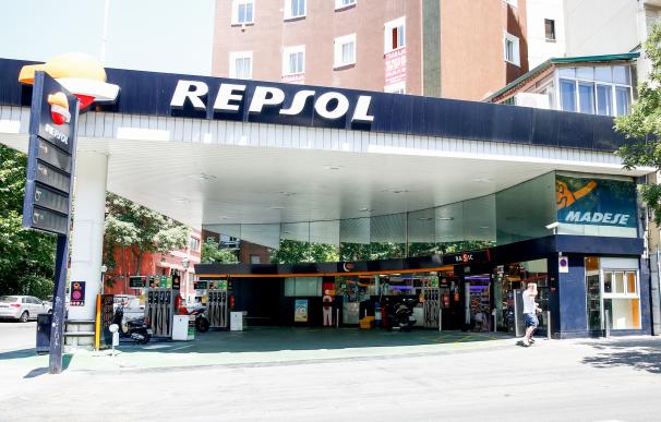 Gasolinera Repsol en Madrid.
