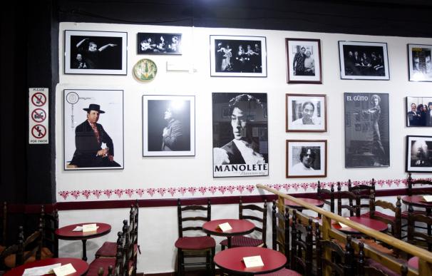 Interior de la sala de 'Casa Patas', taberna restaurante y tablao flamenco en Madrid