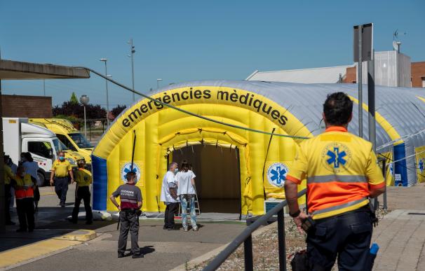 En Lleida ya se habilitó desde el viernes un hospital de campaña para afrontar los rebrotes.