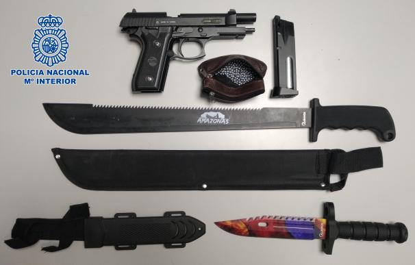 Armas intervenidas en la operación contra los DDP's en Torrejón de Ardoz