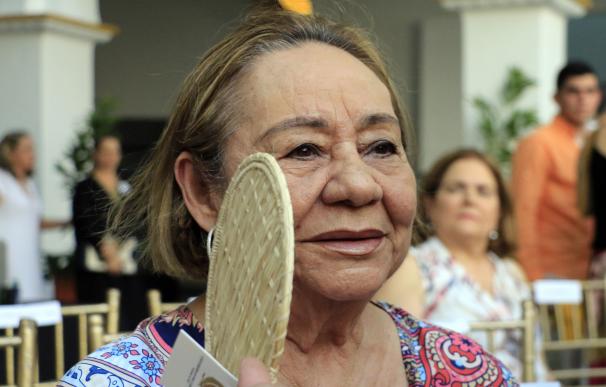 Fotografía de archivo fechada el 22 de mayo de 2016 que muestra a la viuda del premio Nobel de literatura Gabriel García Márquez, Mercedes Barcha