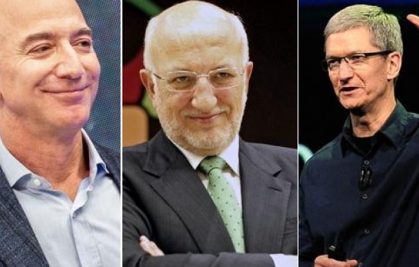 Bezos, Roig y Cook.