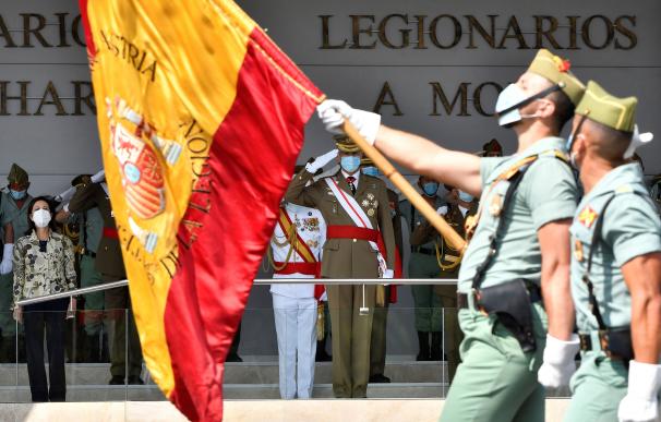 EL Rey Felipe VI ha presidido el sencillo homenaje por el centenario de la creación de la Legión.