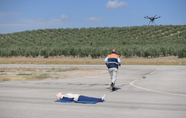 Prueba del uso de un dron controlado con 5G en emergencia sanitaria