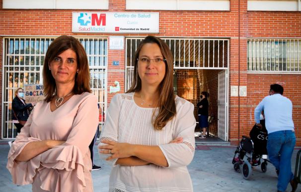 Ana Giménez y Angela Hernández Puente, sanitarias y miembros del Comité de Huelga de la Atención Primaria Madrileña