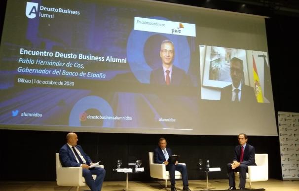 Encuentro Deusto Business Alumni con Pablo Hernández de Cos, gobernador del Banco de España. EUROPA PRESS 1/10/2020