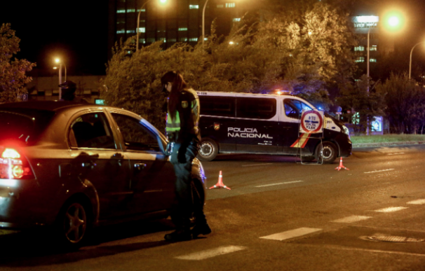 Imagen de los controles policiales en Madrid