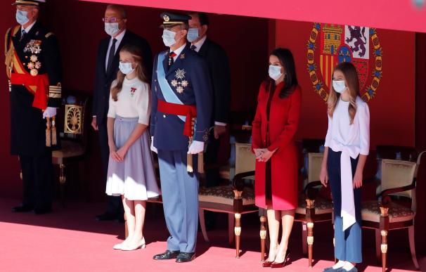 La Familia Real en el acto del 12 de Octubre en el Palacio Real
