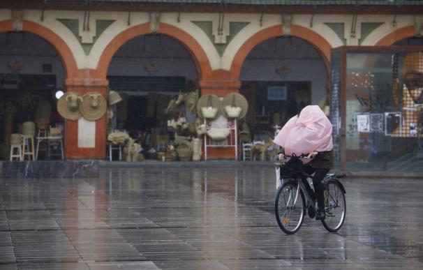 Bicicleta tiempo lluvia