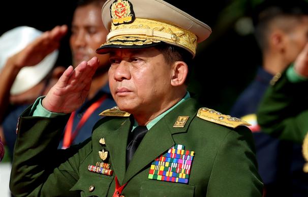 El general golpista biramano Min Aung Hlaing U AUNG / ZUMA PRESS / CONTACTOPHOTO 8/2/2021 ONLY FOR USE IN SPAIN
