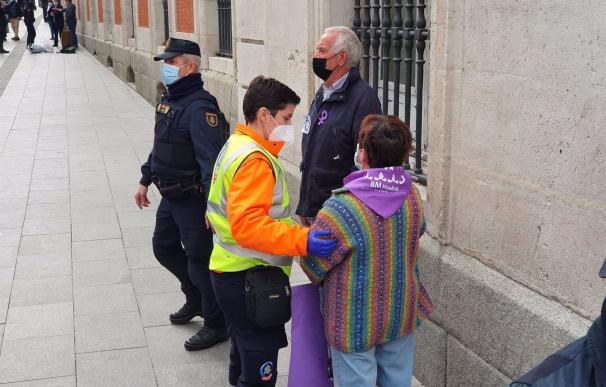 08/03/2021 La Policía enll a concentración no autorizada de la Puerta del Sol SOCIEDAD