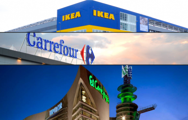 El Corte Ingles, Carrefour, Ikea