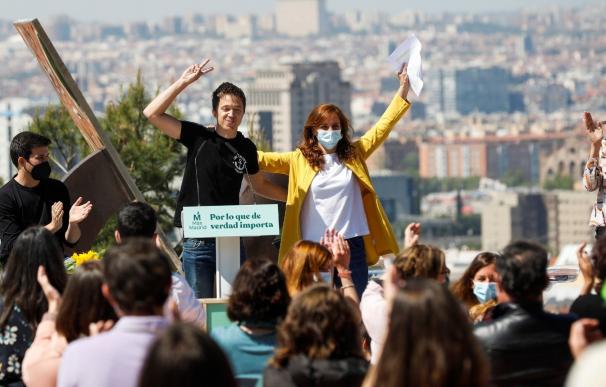 Primer acto de campaña de Más Madrid en Vallecas, con Mónica García e Íñigo Errejón