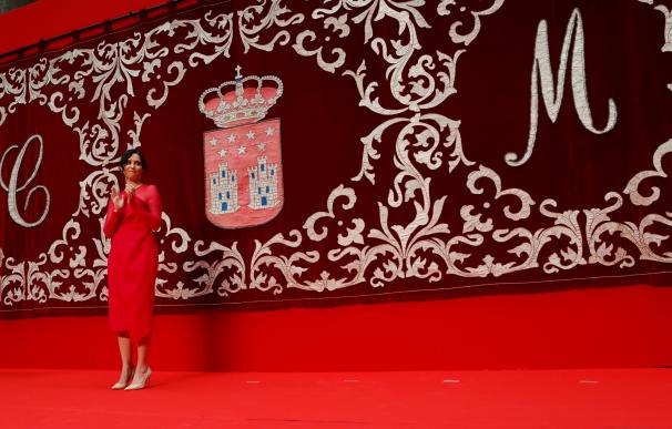 La presidenta de la Comunidad de Madrid, Isabel Díaz Ayuso tras su investidura celebrada en la Real Casa de Correos .