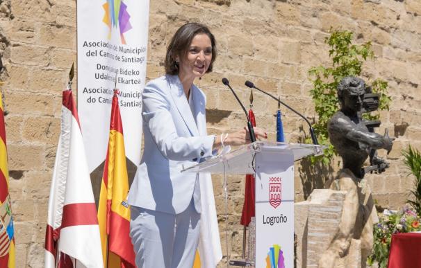 La ministra, Reyes Maroto, en Logroño.
