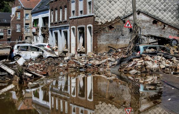 Inundaciones en Pepinster, Bélgica.