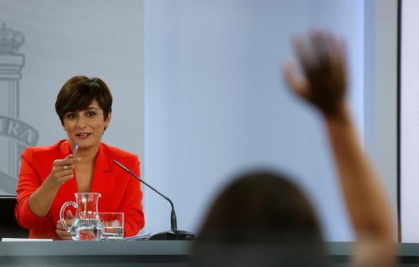 La portavoz del Gobierno, Isabel Rodríguez, durante la rueda de prensa posterior al Consejo de Ministros