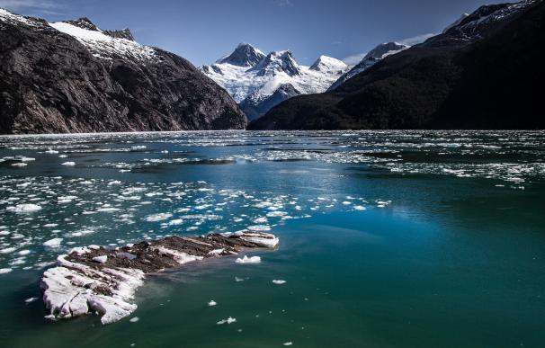 Glaciar en el fiordo Yendegaia, en la austral región de Magallanes