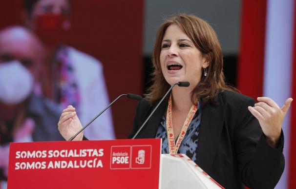 Adriana Lastra en el 14º Congreso del PSOE de Andalucía.