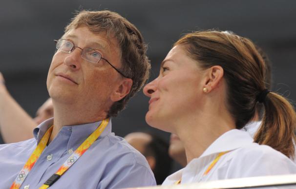 Bill Gates junto a Melinda Ann French en los Juegos Olímpicos de 2008.