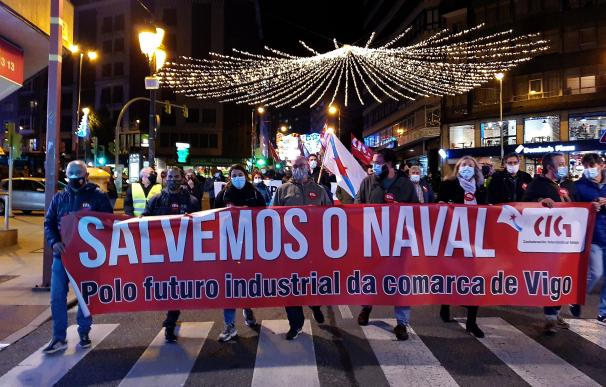 Manifestación sector naval Vigo