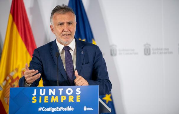 El presidente de Canarias, Ángel Víctor Torres, en rueda de prensa
GOBIERNO DE CANARIAS
(Foto de ARCHIVO)
17/5/2020