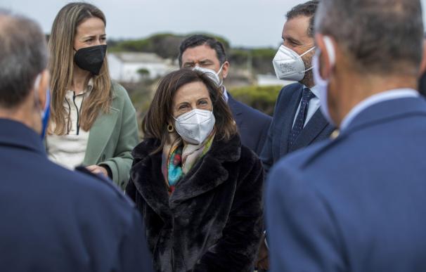 La ministra de Defensa, Margarita Robles, en el centro de experimentación de El Arenosillo, en Moguer (Huelva).
EUROPA PRESS/A.PÉREZ
24/1/2022