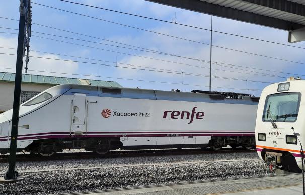 Tren AVE con la insignia del Xacobeo. RENFE 24/1/2022