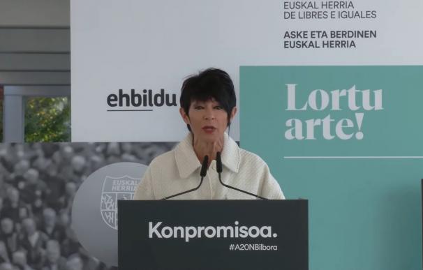 Maddalen Iriarte, en el acto de EH Bildu con motivo del 42ª aniversario del Estatuto EUROPA PRESS (Foto de ARCHIVO) 25/10/2021