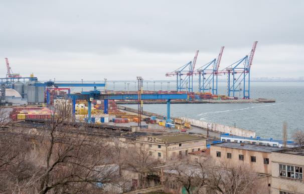 Imagen del puerto de Odessa, Ucrania