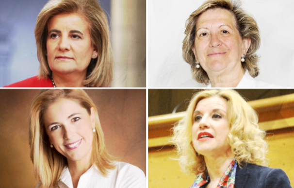Fátima Báñez, Pilar González de Frutos, Carmen Alsina y Rosa Santos