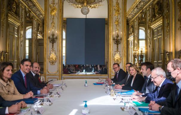 Macron y Sánchez en París, Francia