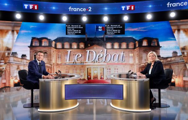 Macron y Le Pen debate