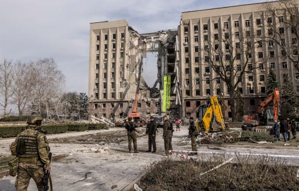 Daños en el principal edificio administrativo de la ciudad de Mikolaiv, en Ucrania, tras un ataque del Ejército de Rusia COZZOLI/FOTOGRAMMA / ZUMA PRESS / CONTACTOPHOTO 29/3/2022 ONLY FOR USE IN SPAIN