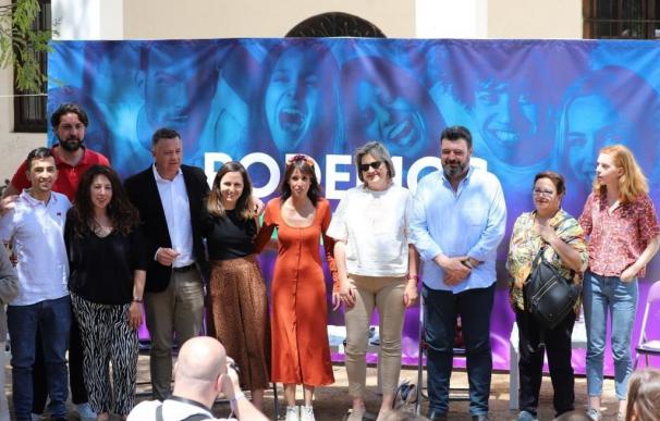 Imagen de este lunes del acto de Podemos en Córdoba
