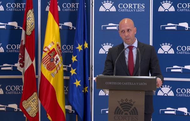 El portavoz de Vox en las Cortes de Castilla y León, Carlos Menéndez. EUROPA PRESS 07/6/2022