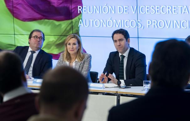 Acto del secretario general del PP, Teodoro García Egea, con la vicesecretaria de Organización, Ana Beltrán, en la sede del PP. DAVID MUDARRA (PP) (Foto de ARCHIVO) 04/2/2020