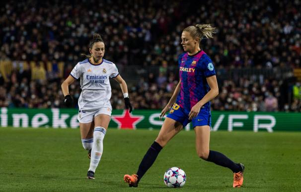 Fridolina Rolfo of FC Barcelona in action during the UEFA Women's Champions League Quarter Finals match between FC Barcelona and Real Madrid CF at Camp Nou on March 30, 2022 in Barcelona, Spain. Javier Borrego / AFP7 / Europa Press (Foto de ARCHIVO) 30/3/2022 ONLY FOR USE IN SPAIN