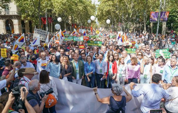 Manifestación Barcelona castellano aulas