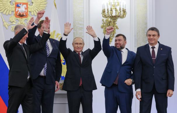 Ceremonia de anexión de cuatro áreas ucranianas a Rusia