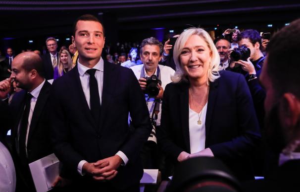 Jordan Bardella y Le Pen