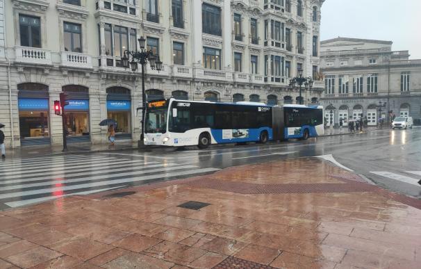Autobús urbano TUA, tráfico en el centro de Oviedo