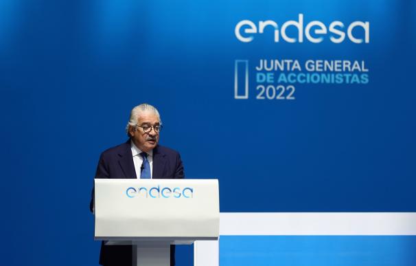 El consejero delegado de Endesa, José Bogas, en la junta general de accionistas de 2022.