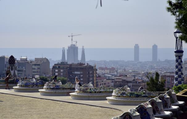 Vista del skyline de Barcelona desde el Parque Güell