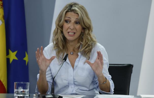 Yolanda Díaz, rueda de prensa del Consejo de Ministros