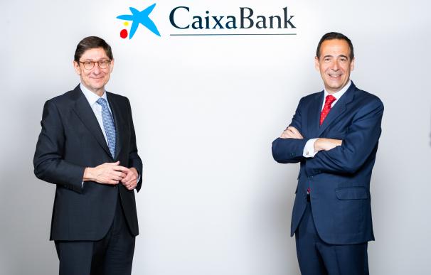 José Ignacio Goirigolzarri, presidente de CaixaBank, y Gonzalo Gortázar, consejero delegado de CaixaBank