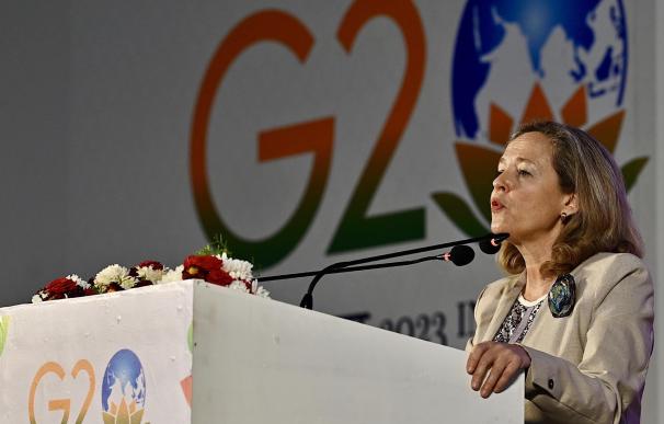 Calviño en la India G20